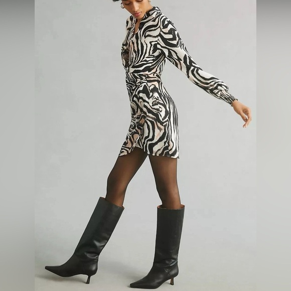 Antropologie Printed Wrap Dress Size 6 - Picture 4 of 10